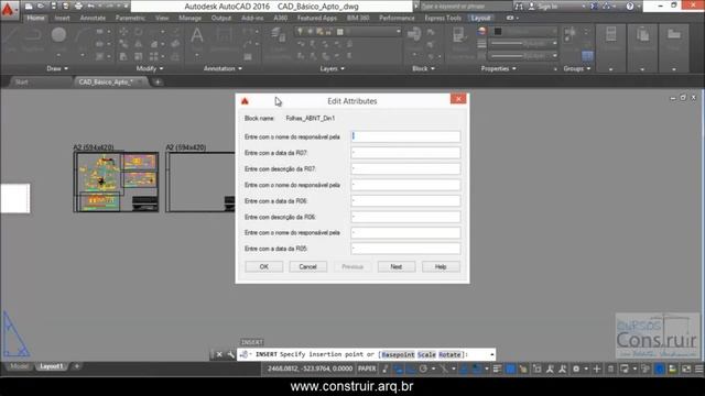 AutoCAD 2016 Aula 30/31: Como alterar os textos do selo e salvar a folha como bloco externo? смотреть онлайн