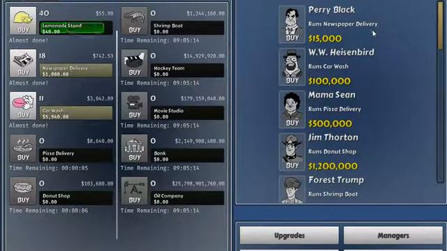 Кликер Бизнесмена (AdVenture Capitalist Version 4) смотреть онлайн