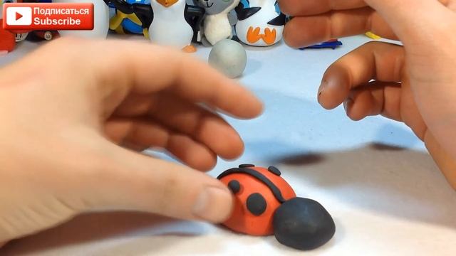 ☆Пластилиновая божья коровка, play doh ladybug, kids toy, игрушки для детей. смотреть онлайн
