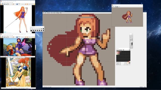 Ghost Sweeper Mikami (Mikami) - Pixel Art Character Timelapse смотреть онлайн