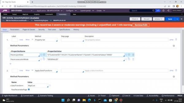 Convert Json String To Pega Page Using Data Transform Json Option