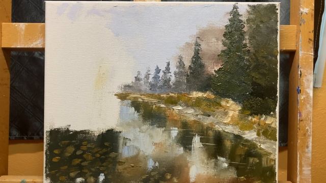 painting rocks under water with palette knife смотреть онлайн