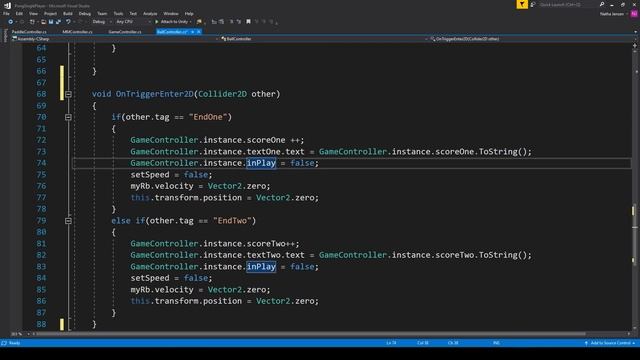How to Make Pong in Unity Lesson 4 - Scoring Points смотреть онлайн