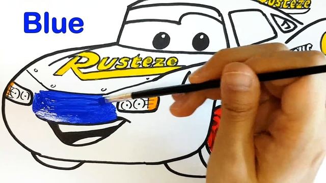 Draw A Car Fabulous Lightning McQueen For Kids (Cars 3) Coloring Page ? Tim Tim TV