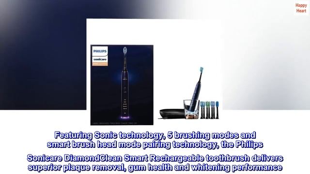 Philips Sonicare DiamondClean Smart 9700 Rechargeable Electric Power Toothbrush, Lunar Blue - MND S смотреть онлайн