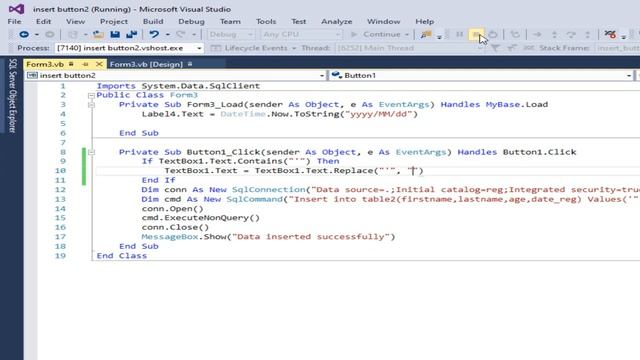 Programming with VB.net: fix error Unclosed quotation mark after the character string'. смотреть онлайн