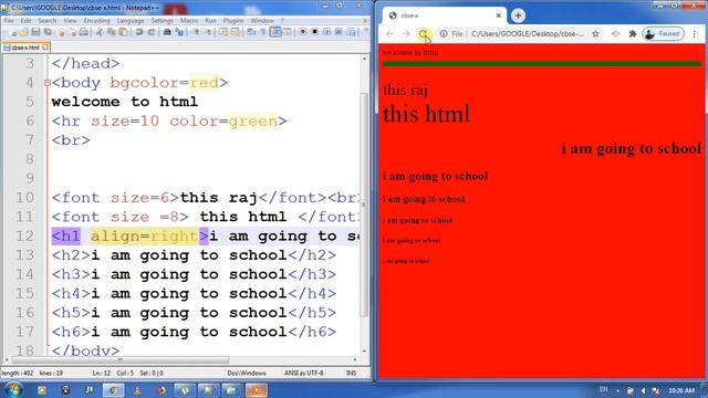 CBSE | X | HTML BASICS | HEADING | BR | HR | ALIGN | ESCAPE SEQUENCE CHARACTER смотреть онлайн