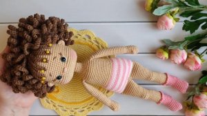 Кукла Ксюша крючком-процесс. Платье спицами: спицы не выдерживают моего мастерства?.