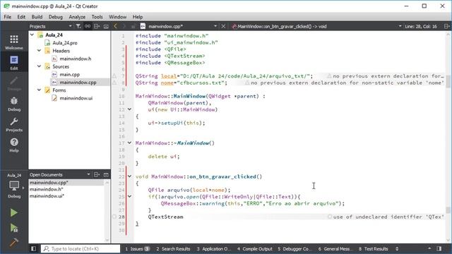 Criando e lendo arquivos / Parte 1 - Curso de QT Creator / C++ #24 смотреть онлайн