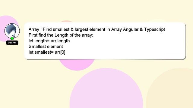 Array : Find smallest & largest element in Array Angular & Typescript смотреть онлайн