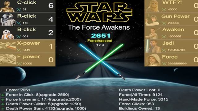 Кликер Звёздных войн. Star Wars Clicker смотреть онлайн