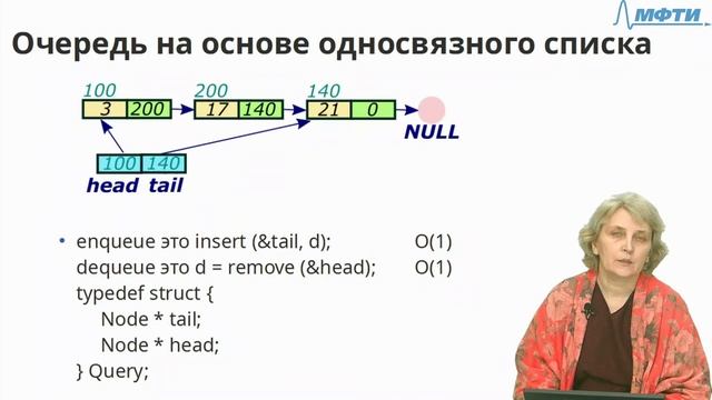 Дербышева Т.Н. Лекция 13-5. Очередь на основе односвязного списка и на основе динамического массива смотреть онлайн