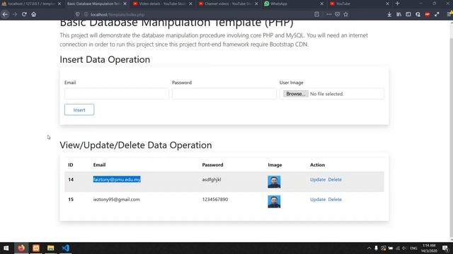 CRUD Operation with File Handling (PHP & MYSQL) Demonstration смотреть онлайн