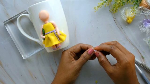Mug Clay Decoration | How to make a clay doll | Clay Craft Ideas / Cold Porcelain Clay смотреть онлайн
