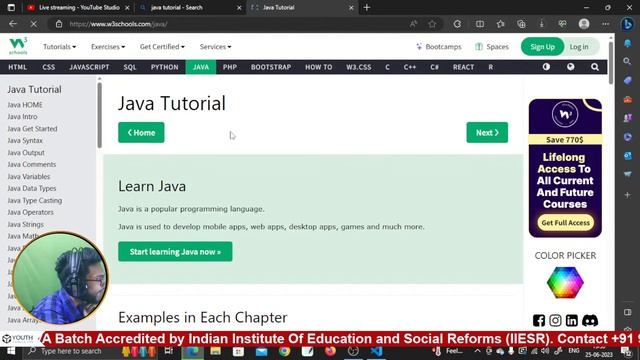 Certified Core JAVA Batch 1.0 Foundation Class - YOUTH CAREER HUB смотреть онлайн