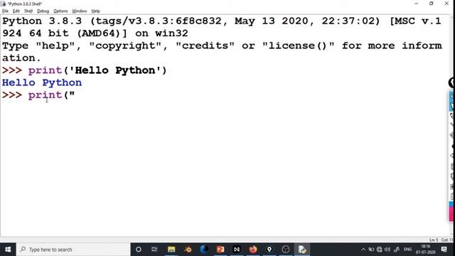 introduction to Python IDLE and print statement смотреть онлайн