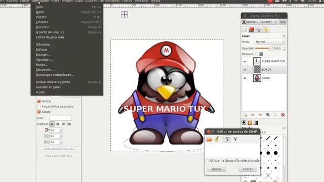 Crear letras con borde (contorno) con GIMP смотреть онлайн