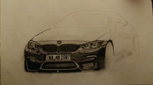 Как нарисовать BMW M4 поэтапно