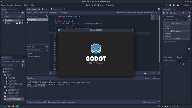 Godot Tutorial #016 ☆ Nodes und Szenen hinzufügen per Code смотреть онлайн