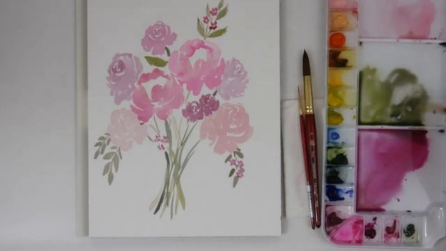 LIVE Loose Watercolor Mother's Day Bouquet смотреть онлайн