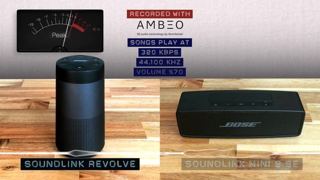 Bose Soundlink Revolve vs. Soundlink Mini 2 (SE). Music, audio quality sound test. смотреть онлайн