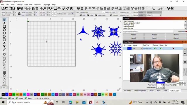Using Circular Array and Node Editing in LightBurn смотреть онлайн