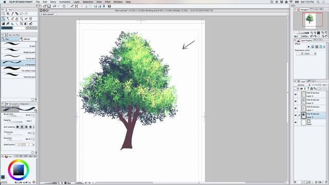 CSP Color Foliage Brush Tutorial смотреть онлайн