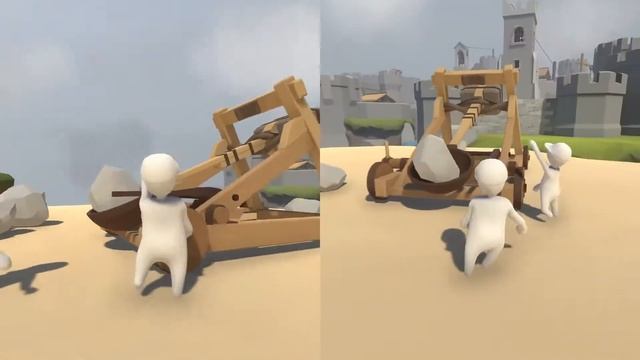 Human: Fall Flat. Кооп на одном ПК. смотреть онлайн