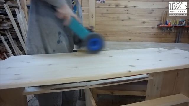 Деревянная уличная мебель - Браширование - Обработка дерева смотреть онлайн