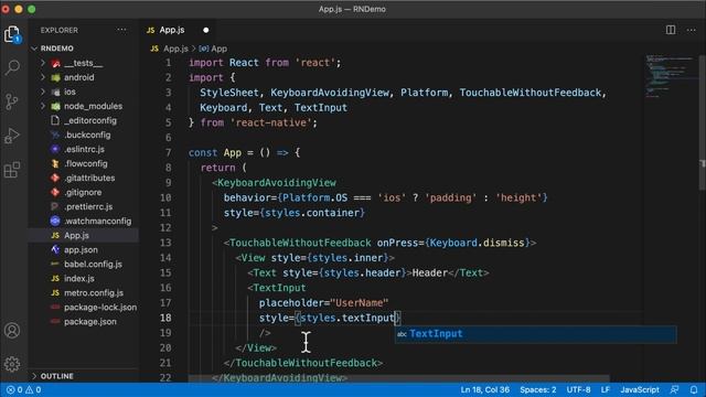 React Native: KeyboardAvoidingView смотреть онлайн