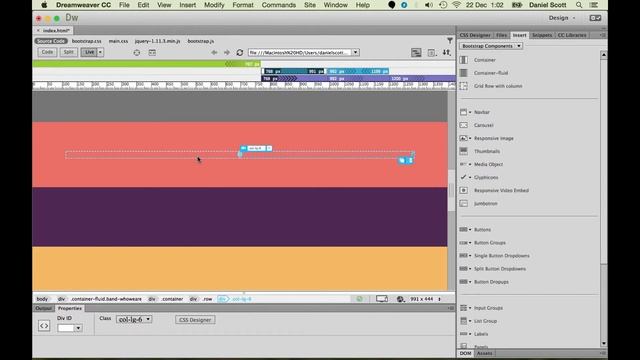 How to add Bootstrap columns & rows in Dreamweaver - Dreamweaver Tutorial [15/54] смотреть онлайн
