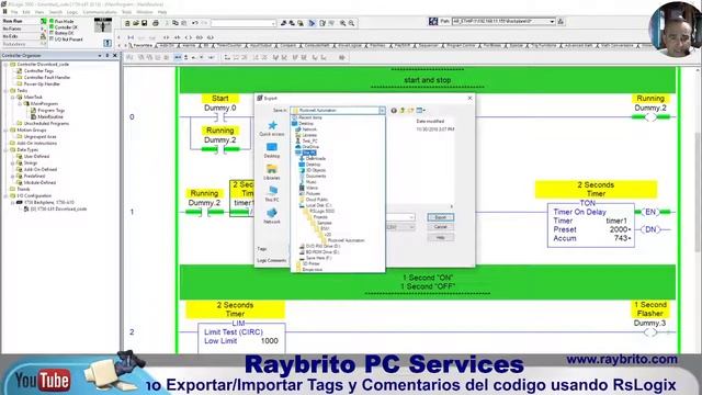 How Export/Import Tags and Logic Comments using RsLogix 5000. смотреть онлайн