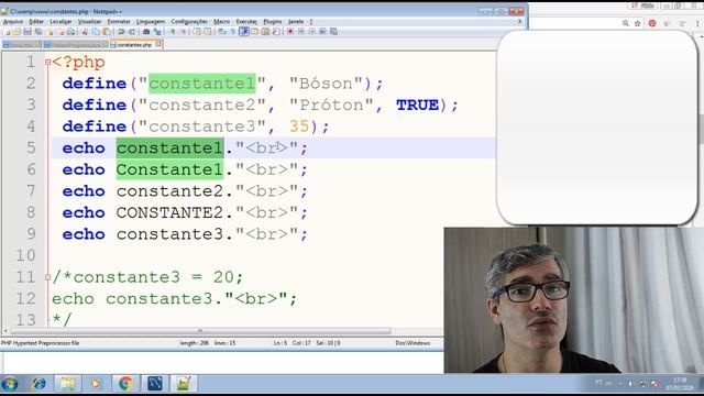 Curso de PHP - Declaração e Uso de Constantes смотреть онлайн