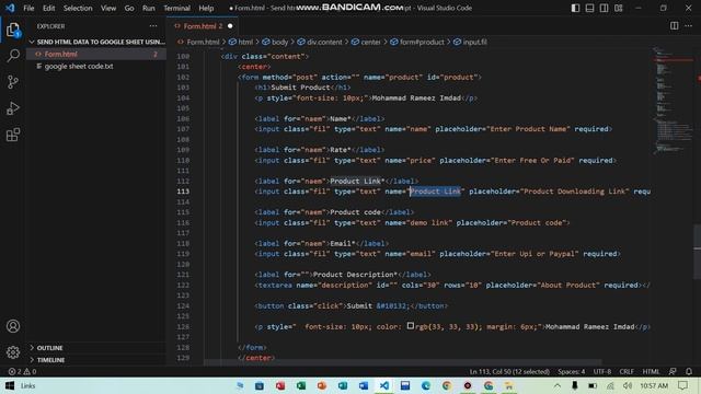 How to Submit Custom HTML Form Data to Google Sheets | Learn To Earn | HTML Form To Google Sheets смотреть онлайн
