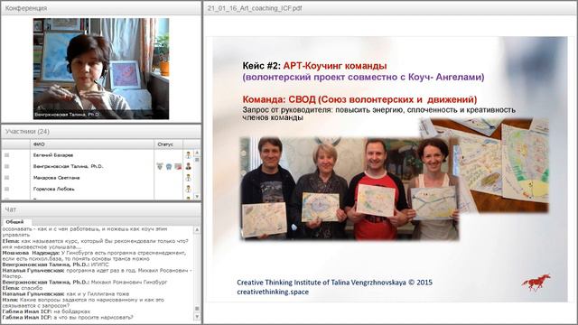 Дни коучинга с ICF. Арт-коучинг. Талина Венгржновская