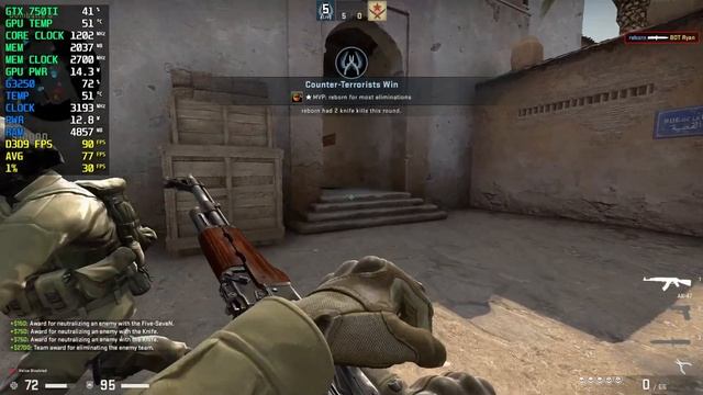 Counter-Strike: Global Offensive | Pentium G3250 | GTX 750 Ti 2GB | 8GB RAM смотреть онлайн