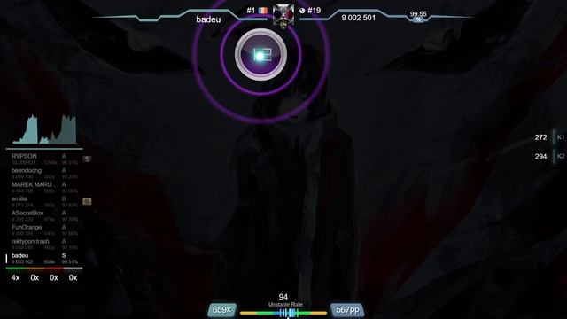 [8.13⭐] badeu | NOA - Monsters [I see your pain] 99.48% {#1 665pp FC} - osu! смотреть онлайн