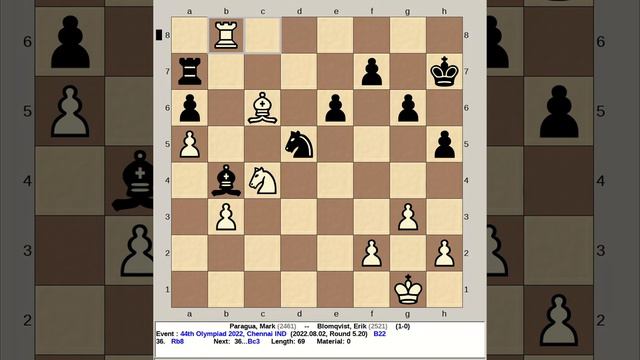 Paragua, Mark vs Blomqvist, Erik | 44th Chess Olympiad 2022, Chennai India смотреть онлайн