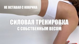 СИЛОВАЯ СО СВОИМ ВЕСОМ НА ВСЕ ТЕЛО // ТАЙМЕР и МУЗЫКА // БЕЗ ПРИСЕДАНИЙ // НЕ ВСТАВАЯ С КОВРИКА