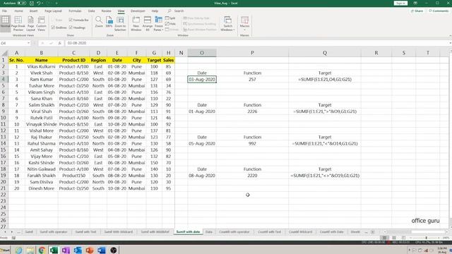 How To Use SUMIF Function With Date Criteria in Excel? (Hindi) смотреть онлайн