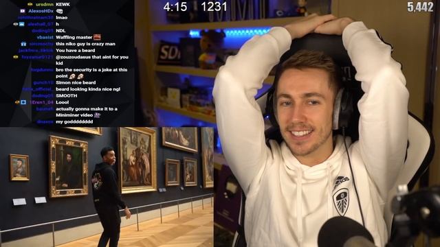 Miniminter Reacts To SNEAKING A Painting Next To The Mona Lisa смотреть онлайн