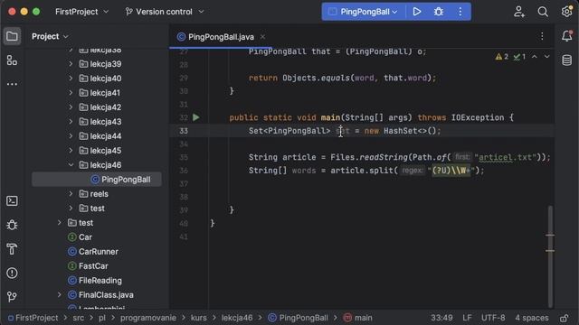 Lekcja 46 - Kolekcje: Set - HashSet, TreeSet, LinkedHashSet - Kurs programowania w Javie смотреть онлайн