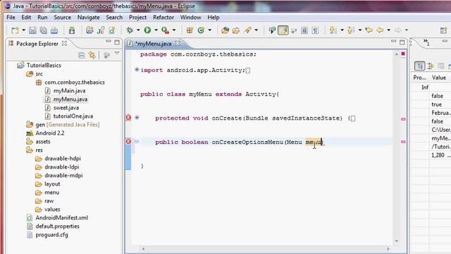 Android Tutorial & Lessons 16: hardware menu button & Menu inflater items смотреть онлайн