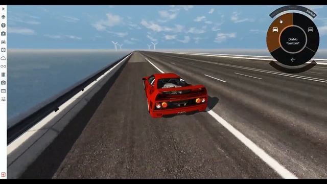 Ferrari F40 V.S. Lamborghini Diablo in BeamNG! смотреть онлайн