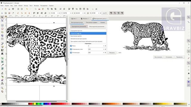 Трассировка 2 варианта перевод растра в вектор Векторизация для лазерной гравировки GravCad EzCad2 3 смотреть онлайн