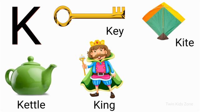 K Letter Words  | Words That Start With Letter K With Pictures | Twin Kids Zone