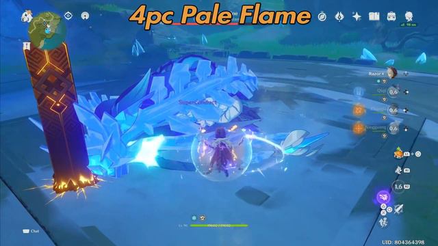 Genshin Impact 1.5 Razor Full 4pcs Pale Flame set! Comparison with 4pc Gladiator смотреть онлайн