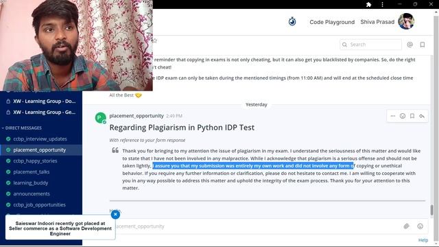 I Got Plagiarism in NxtWave IDP Level 2 by shiva prasad m смотреть онлайн