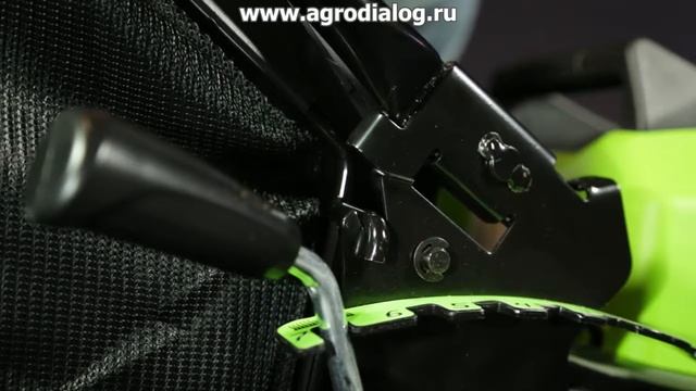 Аккумуляторная газонокосилка Greenworks GD40LM45 – установка травосборника смотреть онлайн