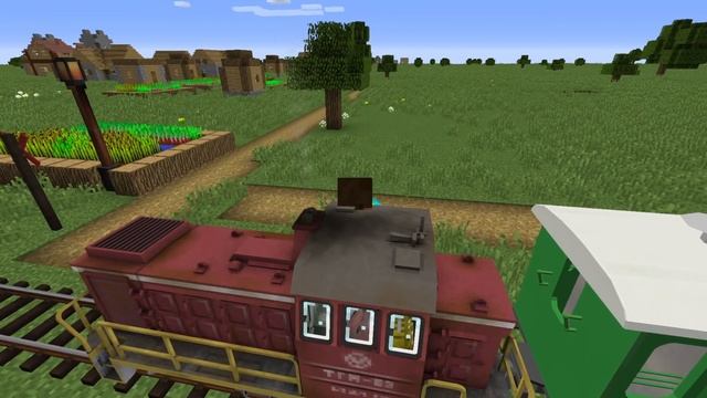 Работаю машинистом на узкоколейке в Minecraft